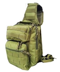 Military Canvas Concealed Sling Backpack TR1790 GREEN